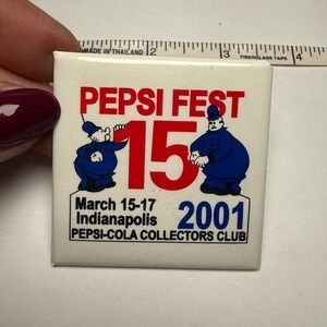 Vintage 2001 Pepsi Fest 15 Button Pin Indianapolis Pepsi-Cola Collectors Club